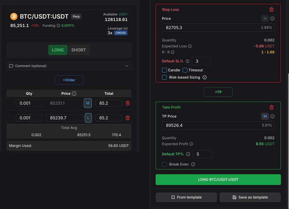 Smart order form